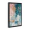 Stupell Industries Teal Green Gold Abstract Floater Framed Canvas Wall Art Design by Gina Kelly